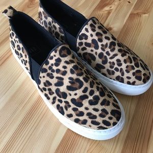 Gap leopard print slip ons